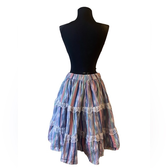 Vintage Carousel Original 50's-60's Ruffle Circle Skirt - Picture 7 of 13